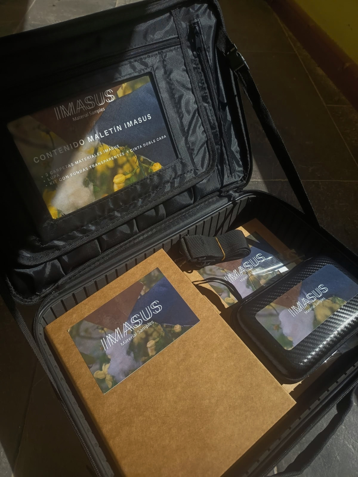 The IMASUS material samples kit ready for the workshop